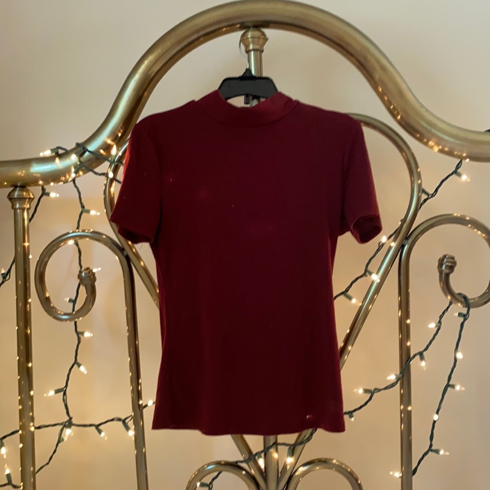 Hippie Rose Red Turtleneck Tshirt